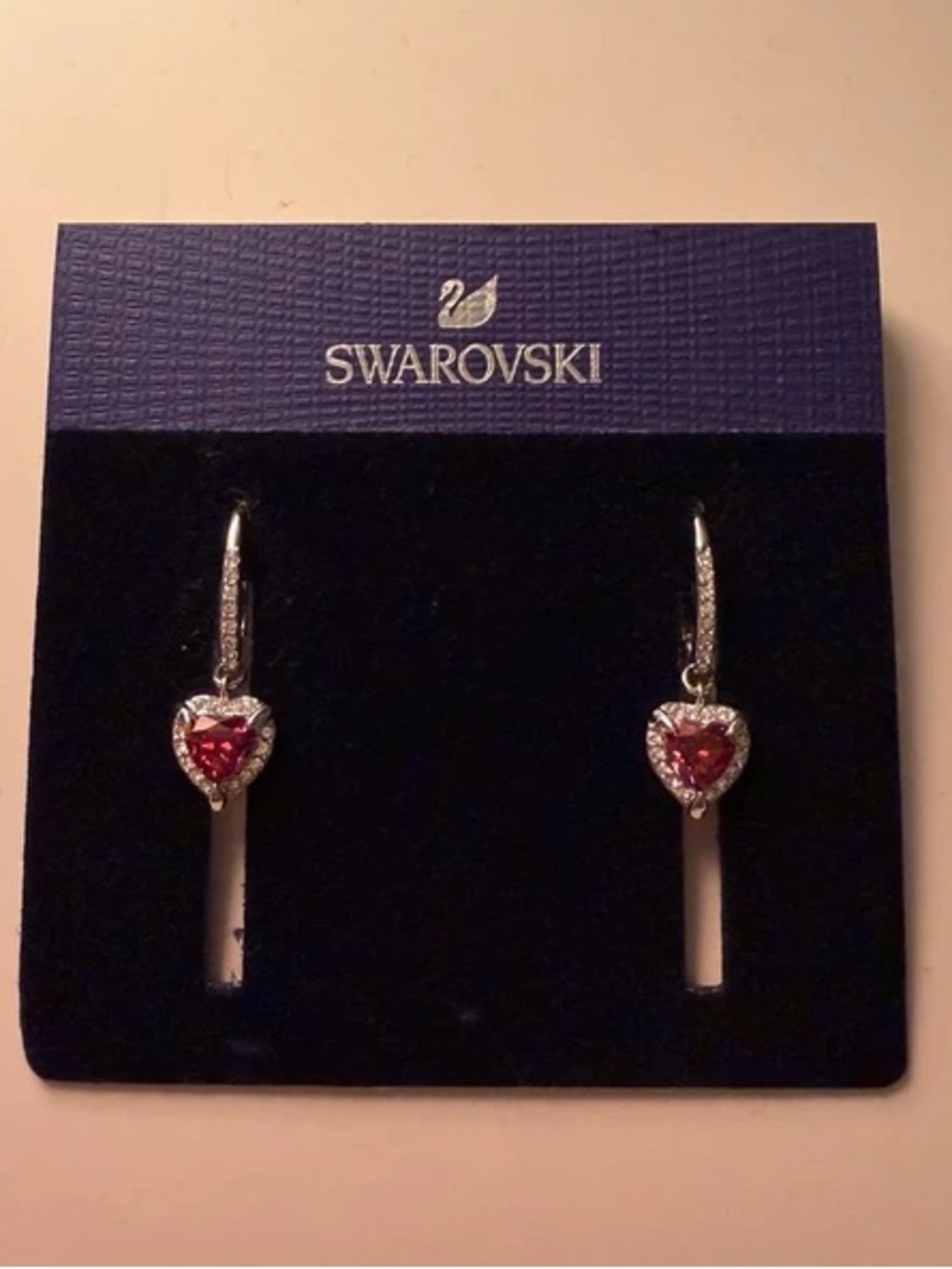 New! Swarovski Heart Drop Earrings